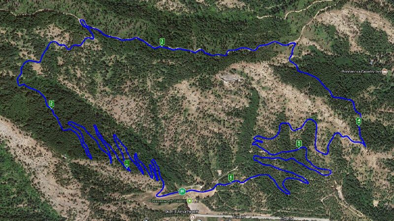 Map of the Leavenworth Firefighter Challenge